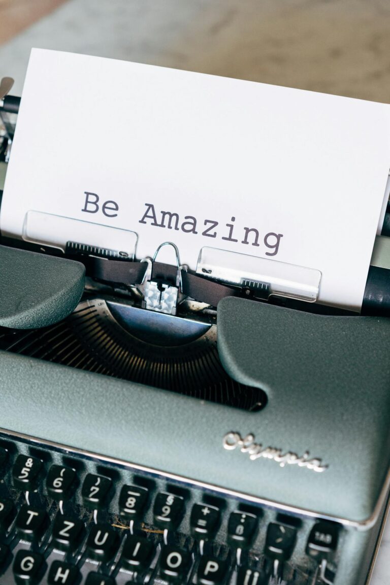 A Message on a Paper in a Typewriter