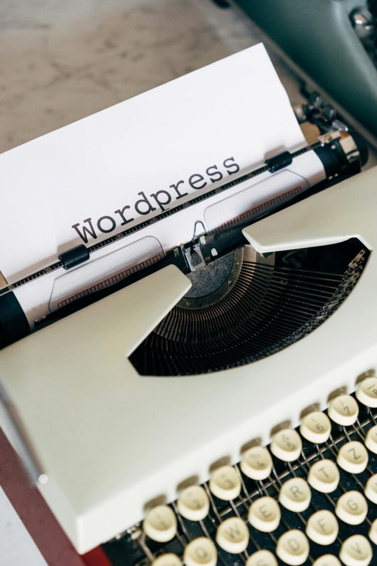 White Vintage Typewriter 